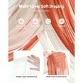 thumbnail image 3 of KFFKFF Artificial Wedding Arch Flowers Kit, Orange Floral Set with Drapes (Pack of 5) - Includes 2 Floral Arrangements and 3 Sheer Drapes for Ceremony, Reception, and Backdrop Decoration, 3 of 9