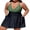 Green, variant on Plus Size One Piece Swimsuit for Womens Tummy Control Swimdress Swimwear Criss Straps Bathing Suits with Pockets