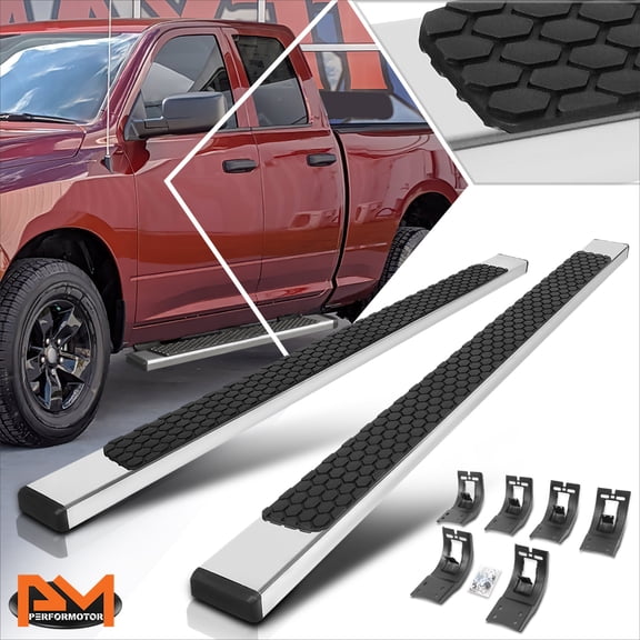 PM PERFORMOTOR for 09-22 Dodge Ram 1500-3500 Quad Cab 5" Honeycomb Step Pad Flat Running Boards