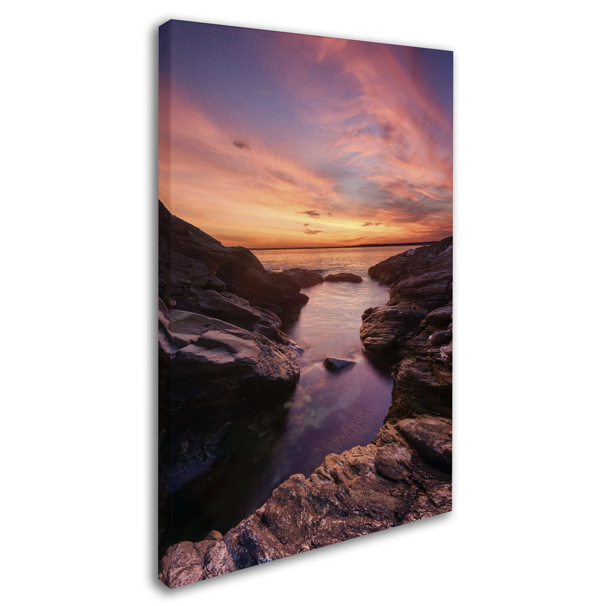 Trademark Fine Art "Beavertail Sunset" Canvas Art by Michael Blanchette Photography
