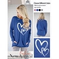 thumbnail image 3 of Xuanfei Women Heart Graphic Crew Neck Long Sleeve Side Pocket Top, 3 of 7