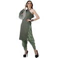 thumbnail image 3 of Moomaya Designer Printed One Shoulder Bell Sleeve Kurti w/ Pants Ethnic Clothing Sets For Women, 3 of 7