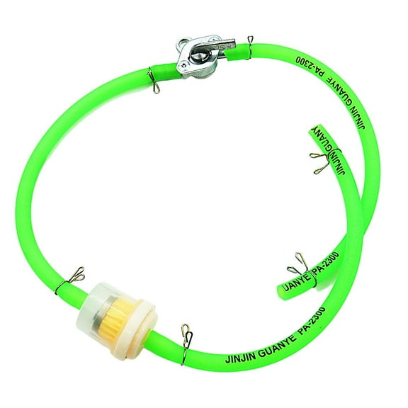 Motorcycle Hose Petrol Fuel Line Hose Gas Oil Pipe Tube Gasoline Fuel Filter Line Clamp with Inline Shut Off Valve for Mini Motorcycle Dirt Bike Moped Scooter