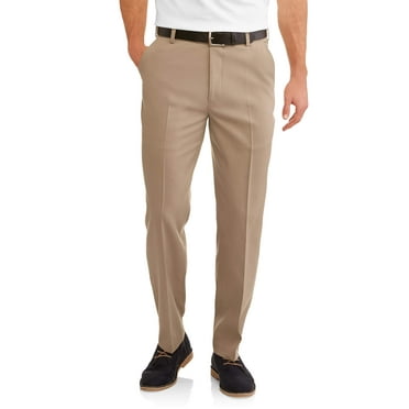 George Big & Tall Men's Pleated Cuffed Microfiber Dress Pants with ...