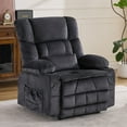 thumbnail image 3 of Sesslife Large Power Lift Recliner Chair, Lift Recliners with Knead Massage and Heat for Elderly, Single Lift Chair Reclining Sofa Chair with Extended Footrest, Cup Holders, USB Charging Ports, Gray, 3 of 12