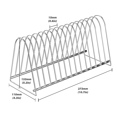 thumbnail image 4 of Vinyl Record Display Rack Reading Rack Home Storage Desktop Storage CD Storage Record Rack 10 Slots, 4 of 7