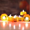 thumbnail image 3 of 2pcs Halloween Small Gift Led Pumpkin Electronic Candle Spider Web Party Event Decorative Candle Betterlifefg, 3 of 3
