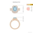 thumbnail image 4 of ANGARA Natural Emerald Cut 2 ct Aquamarine Bridal Ring Set with Diamond Ring in 14K Rose Gold for Women (Size-9x7mm) | March Birthstone, Anniversary, Jewelry Gift for Women | Natural Aquamarine Ring, 4 of 8