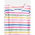 thumbnail image 2 of Wonder Nation Toddler Girls' Ribbed Tee with Short Sleeves, Sizes 18M-5T, 2 of 3