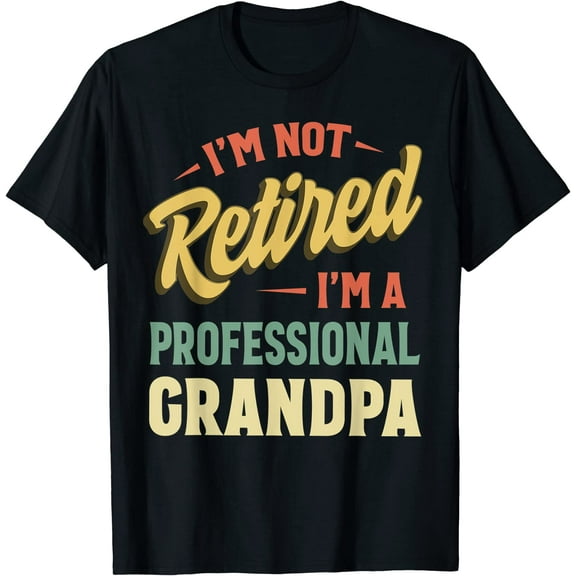 Mens Grandpa Shirts For Men Funny Gift Fathers Day Retired Grandpa T-Shirt Black Tee