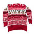 thumbnail image 2 of Suéter navideño de alce, ropa de punto con patrón de alce, tops para niñas, transpirable XL, 2 of 7