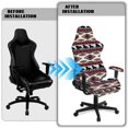 thumbnail image 6 of SCRAWLGOD Kentucky Horse Racing Gaming Chair Cover Horse Aztec Print Stretch Non Slip Furniture Protector Breathable Office Chair Slipcover with Armrest Covers, 6 of 9
