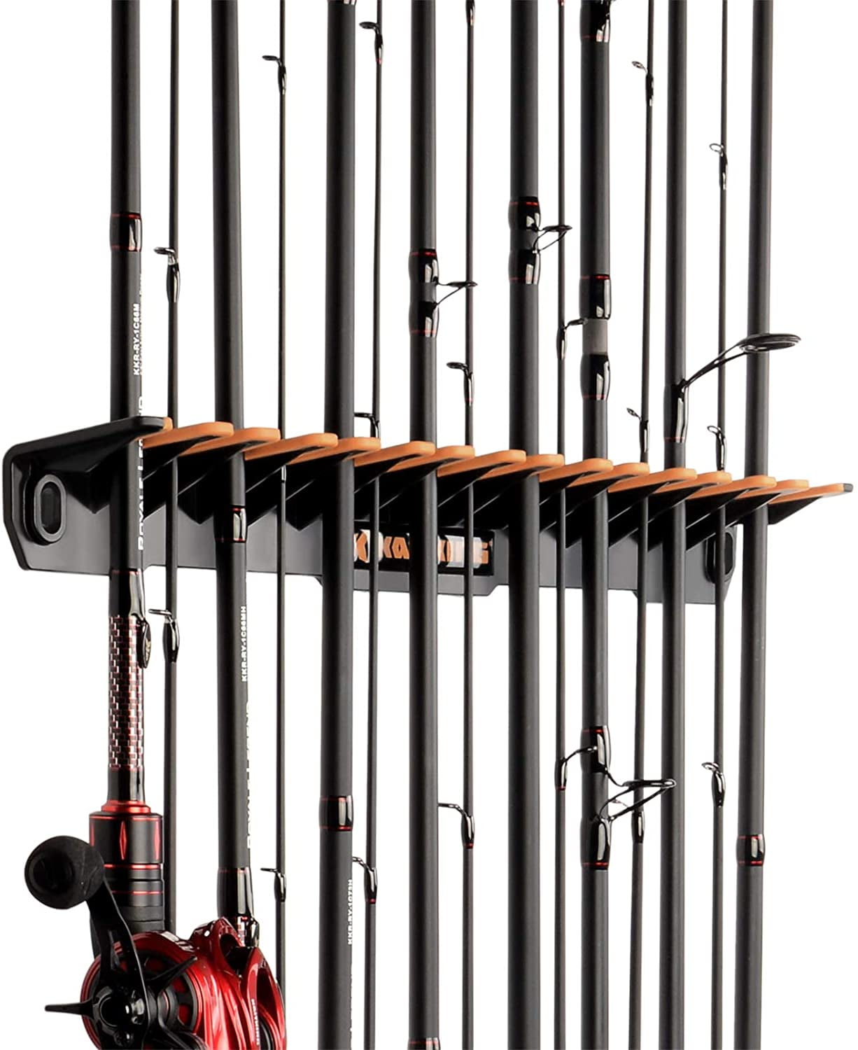 KastKing Patented V15 Vertical Fishing Rod Holder – Wall Mounted