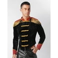 thumbnail image 2 of vastwit Mens Circus Magician Show Velvet Jacket Long Sleeve Ringmaster Coat Black XL, 2 of 7