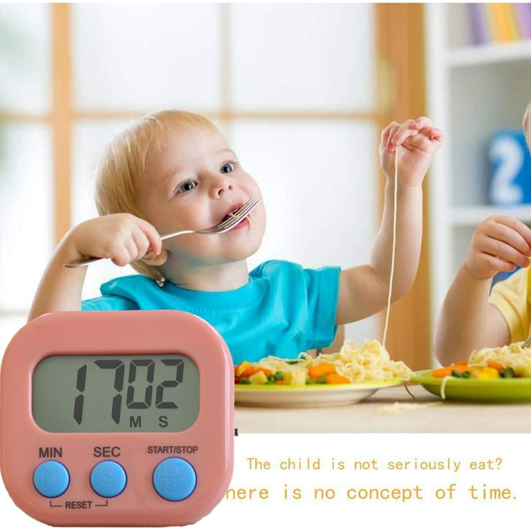 SKYCARPER 1Pcs Timers, Classroom Timer for Kids, Kitchen Timer for Cooking, Egg Timer, Magnetic Digital Stopwatch Clock Timer, Pink