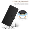 thumbnail image 4 of Dteck for Apple iPhone 15 Pro Max Magnetic Case, Premium PU Leather Folio Flip Wallet Case with Card Holder Cash Slot Lanyard Strap Kickstand Function Embossed Pattern Slim Shockproof Cover, black, 4 of 8