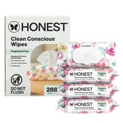 The Honest Company Clean Conscious Wipes, Rose Blossom, 288 Count