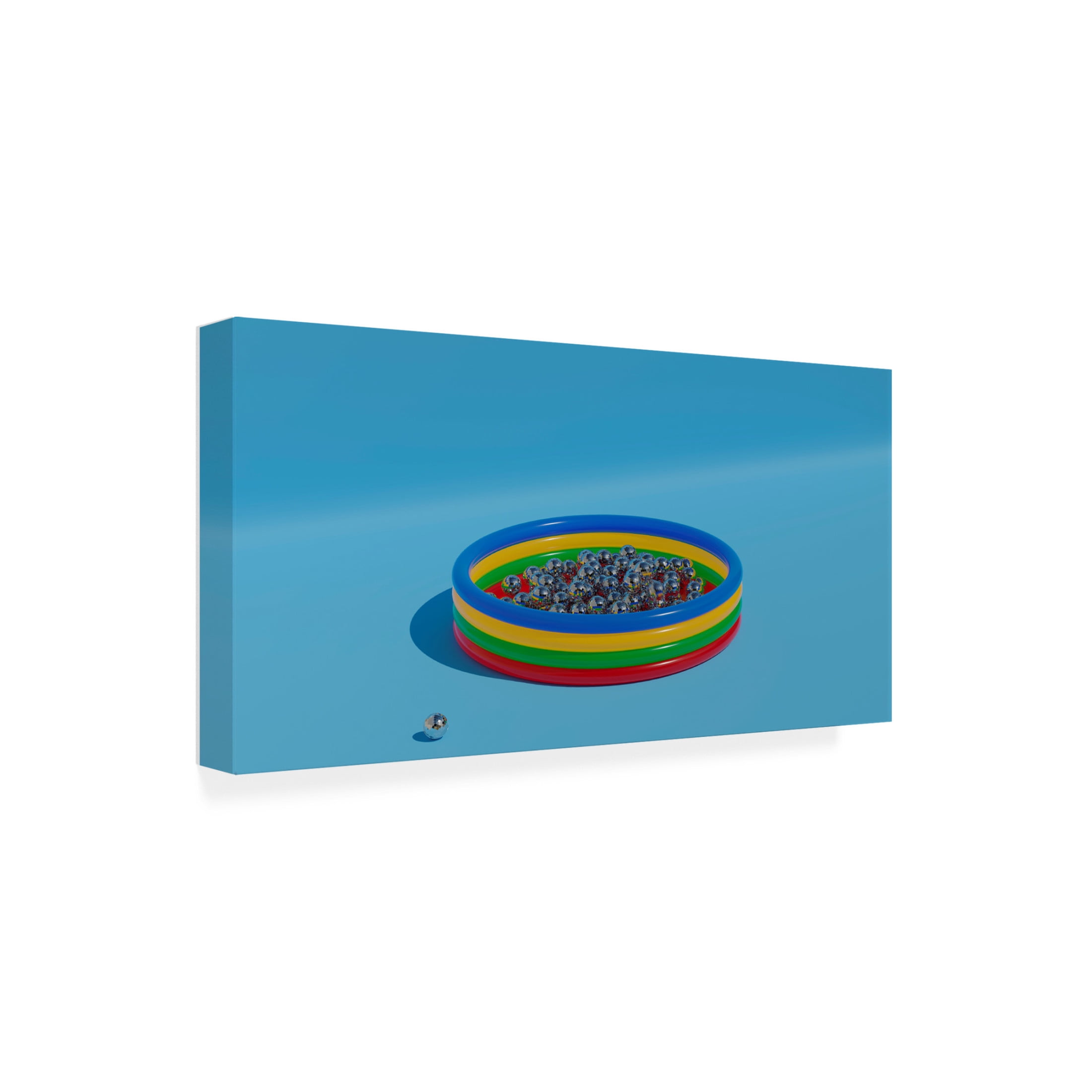 Canvas Wall Art - Julia Ramiro 'Piscina' Wall Art for Living Room, Bedroom, or Office Décor by Trademark Fine Art - 47 x 24 Inches