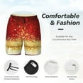 thumbnail image 3 of KLL Red Gold Glitter for Mens Swim Trunks Quick Dry Swim Shorts with Built-in Compression Liner Funny Swimwear Bathing Suits-3X-Large, 3 of 6