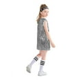thumbnail image 4 of LOLANTA Girls Hip Hop Dance Clothes Kids Jersey Sequin Dress Long Tank Top Jazz Cheerleading T-Shirt, 4 of 6