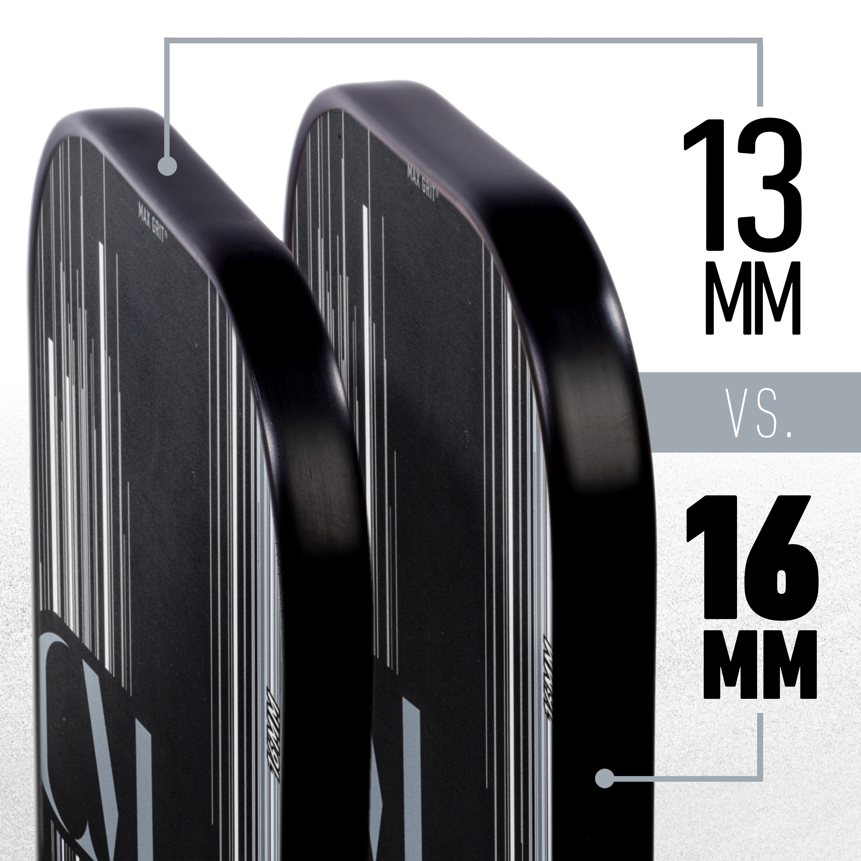 Franklin Sports Pro Pickleball Paddle - Pro Tournament Pickleball Paddle - Extra Grip MaxGrit Technology - Christine McGrath Pickleball Paddle - Black 16mm