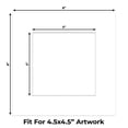 thumbnail image 2 of White Picture Frame Mat for 8x8 Frames - Fits 5x5 Photos - 1 Mat, 2 of 7