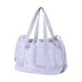 thumbnail image 2 of Extra-Large Drawstring Mesh Beach Bag With Reinforced Handles And Bottom Band, 12.99 Inch x 10.62 Inch Spacious Design For Towels Sandals And Snacks B, 2 of 6
