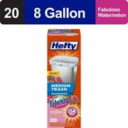Hefty Medium Trash Bags, Fabuloso Watermelon Scent, 8 gallon, 20 Count - pack of 2