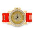thumbnail image 4 of Men's Oversized Diamond Watch with Iced Out Dial and Bling Case - Comfortable Silicone Band - Quartz Movement - Stylish Timepiece in Gold, 4 of 5