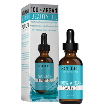 SCULPT 100% Natural Argan Beauty Oil for Face 2oz / (Best Natural Oil For Dry Face)