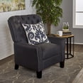 thumbnail image 2 of Hempstead Contemporary Fabric Tufted Recliner, Dark Charcoal and Dark Brown, 2 of 8