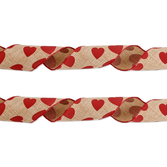 3 Rolls Valentines Day Ribbon Love Valentine's Wired Iron