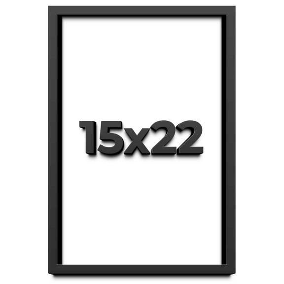 15x22 Shadow Box Frame Black | 1 inches Deep Real Wood Contemporary Shadowbox Display Frame | UV