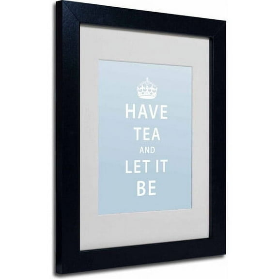 Trademark Fine Art "Have Tea" Canvas Art by Megan Romo, Black Frame