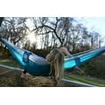 thumbnail image 4 of Equip Lightweight Portable Nylon Hammock, 1 Person Turquoise and Gray, Open Size 116" L x 59" W, 4 of 9