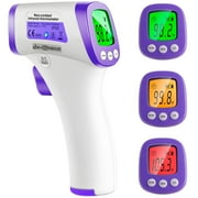 Angle View: Forehead Thermometer with Fever Indicators and Object Mode
