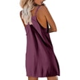 thumbnail image 4 of Yubnlvae Combinaison-Robe Athlétique pour Femmes - Tenue d'Entraînement Sans Manches (Shorts Intégrés, Tenue de Vacances et de Gym) Rouge 2 m, 4 of 8