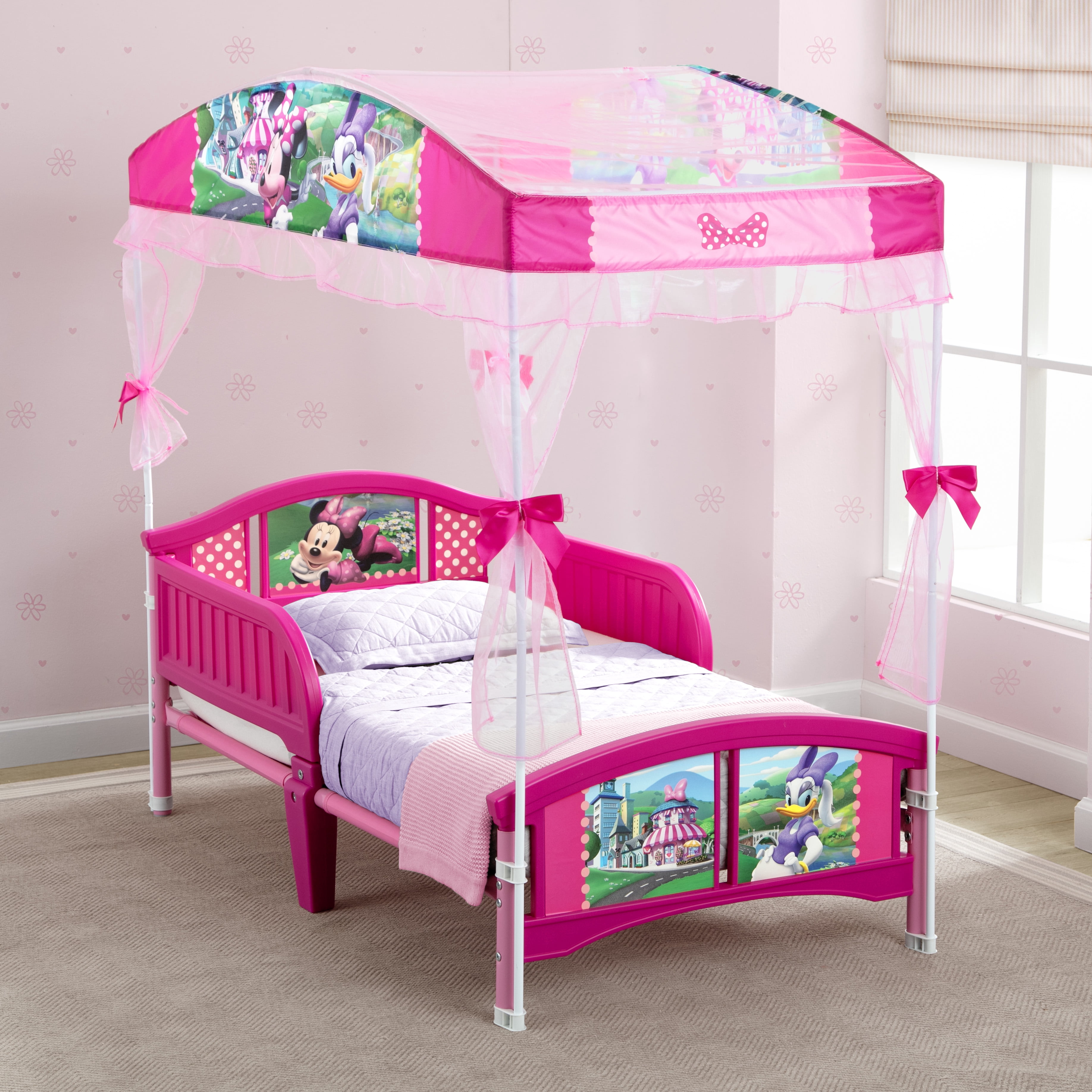 Minnie Mouse Toddler Bed with Canopy by Delta Children