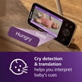 thumbnail image 4 of Philips Avent Monitor de bebé conectado premium, con cámara y aplicación de 1080p, seguimiento de frecuencia de sueño y respiración SenseIQ, detección y traducción de llanto, vista diurna y nocturna,, 4 of 5