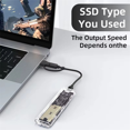 thumbnail image 4 of Laptop SSD Mobile Hard Drive Box Transparent M.2 SSD Box NVME PCIe M2 Hard Disk Case 10Gbps SATA Clear SSD Case,1* m.2 SSD box 1* data cable, 4 of 6