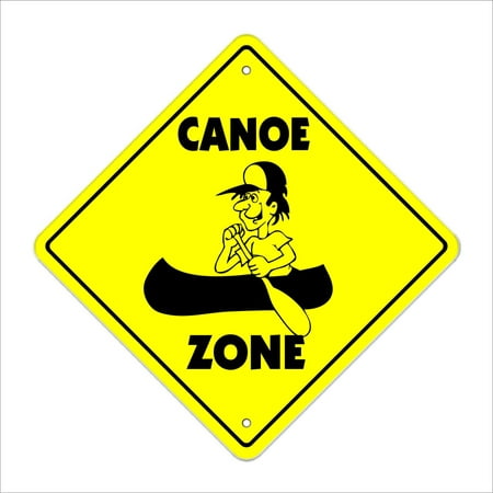 Canoe Crossing Sign Zone Xing | Indoor/Outdoor | 14