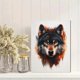 thumbnail image 2 of Qisvanset 12x16 Inch 2D Flat Framed Canvas Art, Constellation Wolf Mystical Wildlife Nature Home Wall Art Decor, 2 of 5