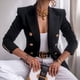 thumbnail image 1 of Elegante Blazer Chaquetas para Mujer Casual Negocios Trabajo Oficina Abrigos Manga Larga Doble Botonadura Blazers Outwear XXL, 1 of 3