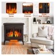 Electric Fireplace Stove, Freestanding Fireplace Heater with Realistic