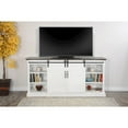 thumbnail image 2 of Sunny Designs Carriage House 78" White TV Console with Barn Doors, 2 of 2
