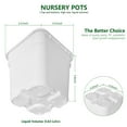 thumbnail image 3 of netuera 10-Pack 1 Gallon Square Planter Nursery Pots, Flower Plant Container Injection Molded Plastic Nursery Pots Gardening Pots for Indoor Outdoor Vegetables, Succulents, White, 3 of 5