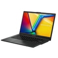 thumbnail image 3 of ASUS Vivobook Go Laptop, 14" FHD NanoEdge Display, 4-cores Ryzen 3 7320U, 8GB RAM, 1TB PCIe SSD, 180° Lay-Flat, USB-C, WiFi, BT, Webcam, HDMI, US Version KB, PDG HDMI, Win 11 Pro, Mixed Black, 3 of 9