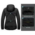 thumbnail image 3 of Little Donkey Andy Women's Rain Cycling Stretch Jacket with Hood, Windproof and Waterproof, Ultralight Packable Black Size XL, 3 of 7