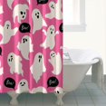 thumbnail image 4 of Pink Halloween Ghosts with Boo Shower Curtain 84"x72" ,Bathroom Decorative Shower Curtains Set with 12 Hooks,Modern Waterproof Washable Shower Curtain, 4 of 6