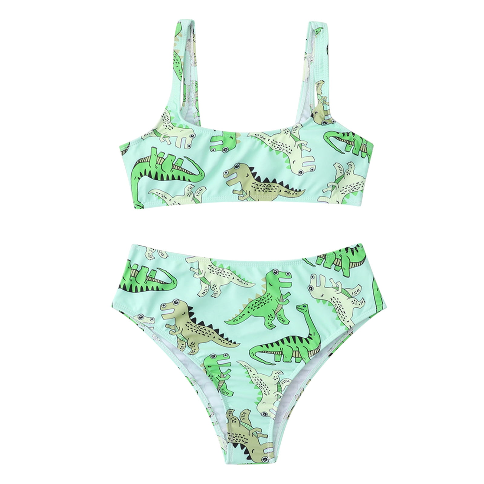 bvgfsahne Women Sexy Cute Dinosaur Print Split Two Pieces Swimsuit Swimwear Bikini Set